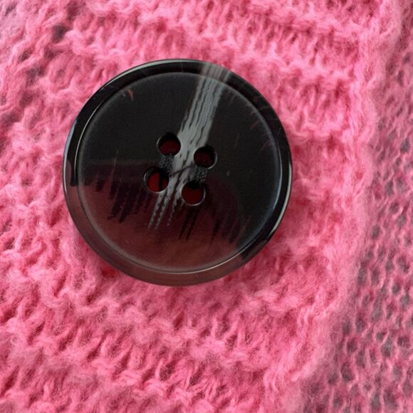 Pink Daisy Flower Cardigan Sweater Women’s S Oversized Y2K Retro Indie Boho - Picture 4 of 10